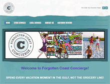 Tablet Screenshot of forgottencoastconcierge.com